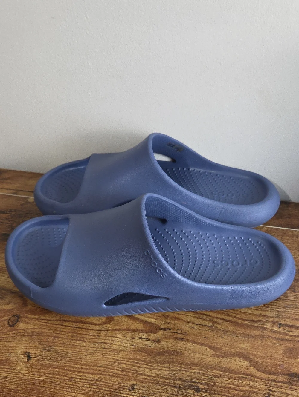 Crocs Men Blue Mellow Recovery Slides Sz 11 Slip-On Casual Comfy Coastal Leisure